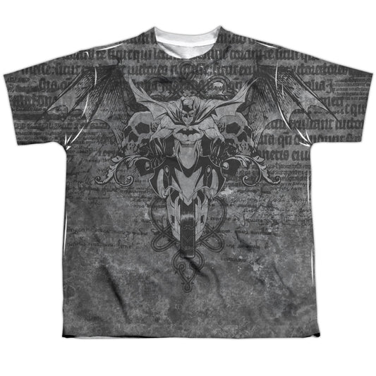 Batman - Ride Free - Short Sleeve Youth Poly Crew - White T-shirt