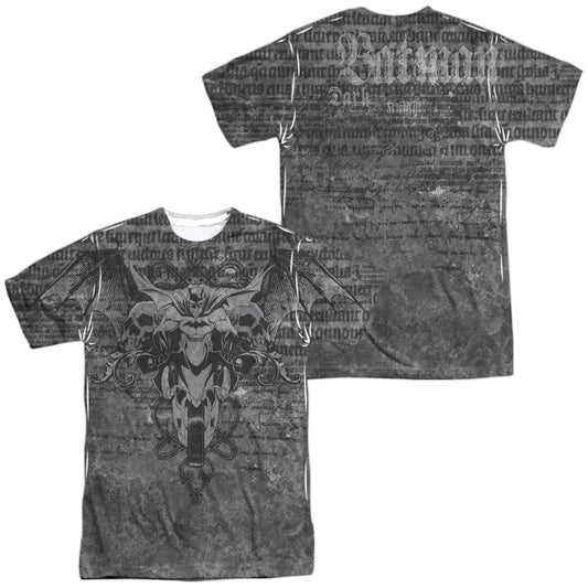 Batman - Ride Free (Front/back Print) - Short Sleeve Adult Poly Crew - White T-shirt