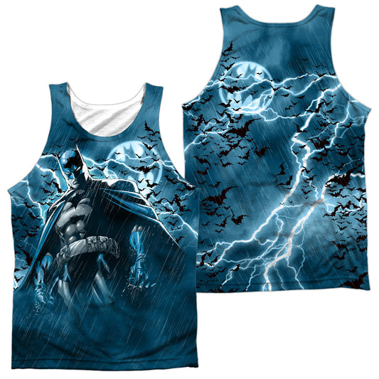 Batman - Stormy Knight - Adult 100% Poly Tank Top - White