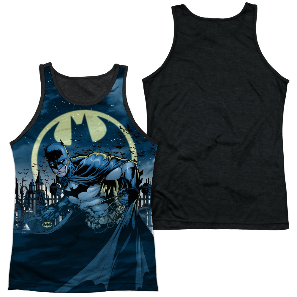 Batman - Heed The Call - Adult Poly Tank Top Black Back - White