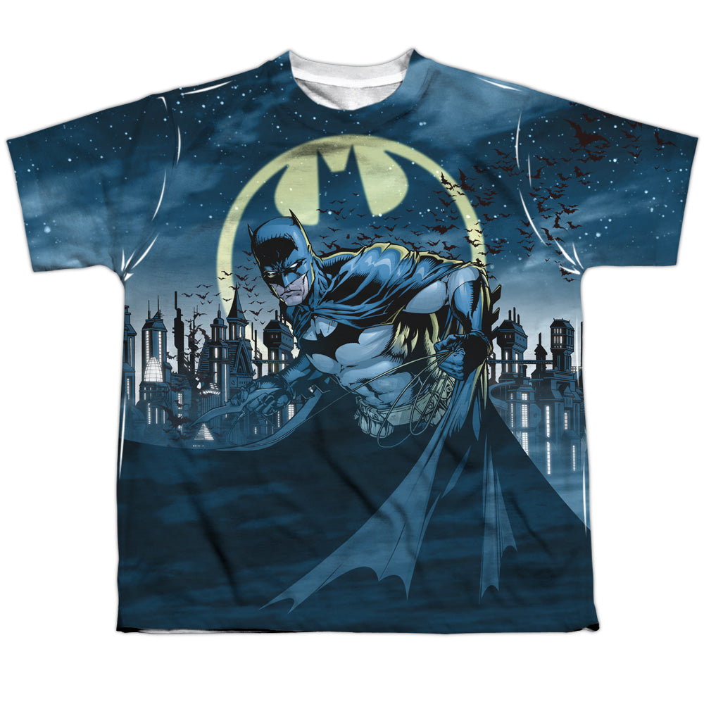 Batman - Heed The Call - Short Sleeve Youth Poly Crew - White T-shirt