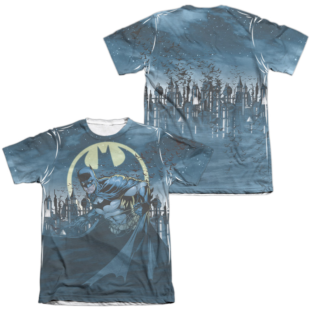 Batman - Heed The Call (Front/back Print) - Adult 65/35 Poly/cotton Short Sleeve Tee - White T-shirt