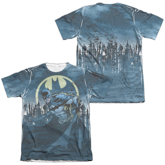 Batman - Heed The Call (Front/back Print) - Adult 65/35 Poly/cotton Short Sleeve Tee - White T-shirt