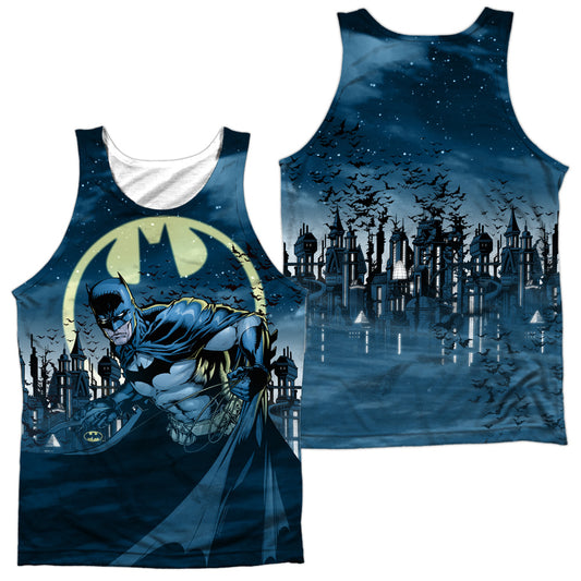 Batman - Heed The Call - Adult 100% Poly Tank Top - White