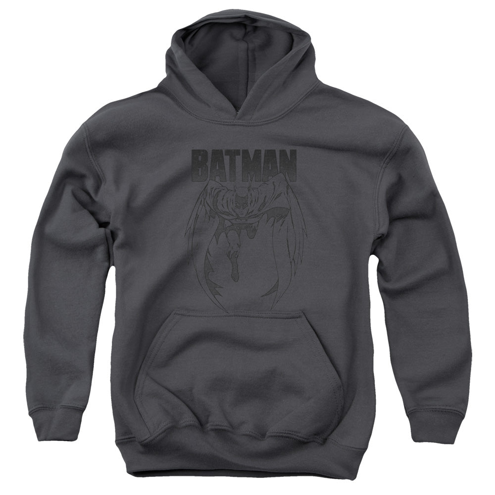 Batman - Grey Noise - Youth Pull-over Hoodie - Charcoal