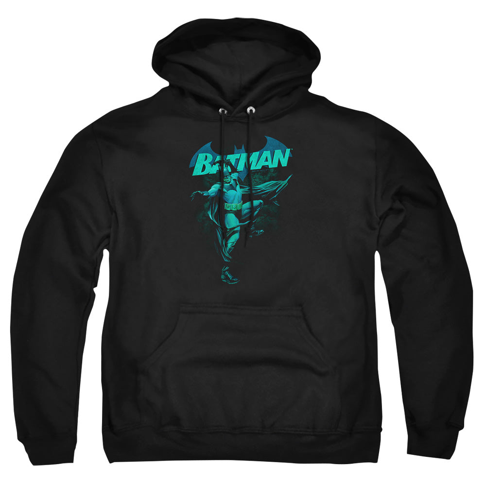 Batman - Blue Bat - Adult Pull-over Hoodie - Black