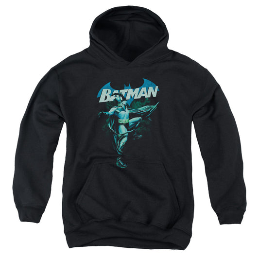 Batman - Blue Bat - Youth Pull-over Hoodie - Black