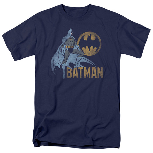 Batman - Knight Watch - Short Sleeve Adult 18/1 - Navy T-shirt