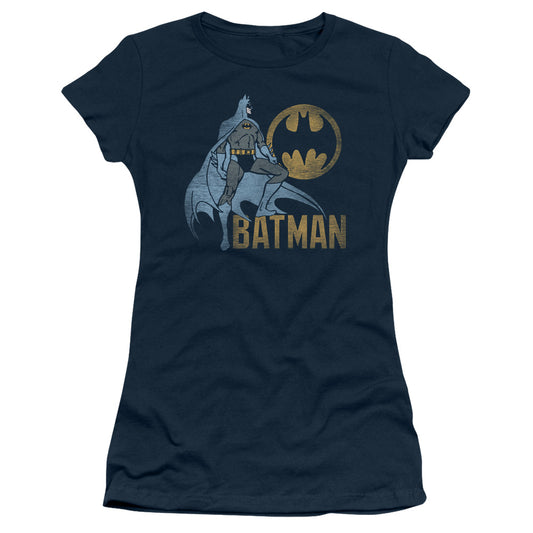 Batman - Knight Watch - Short Sleeve Junior Sheer - Navy T-shirt