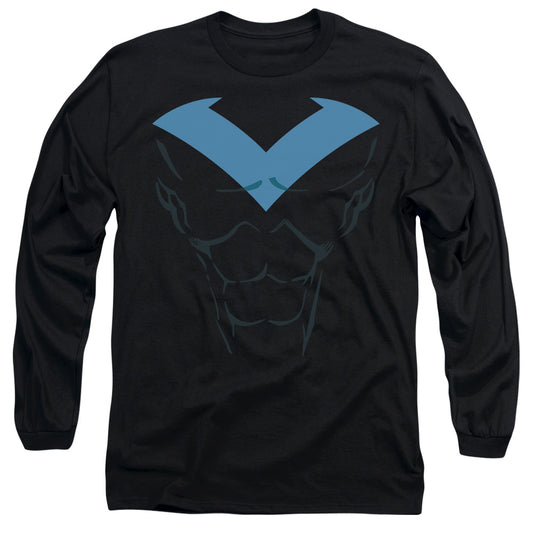 Batman - Nightwing Uniform - Long Sleeve Adult 18/1 - Black T-shirt