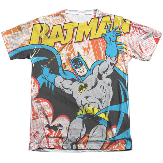 Batman - 75 Panels - Adult Poly/cotton Short Sleeve Tee - White T-shirt