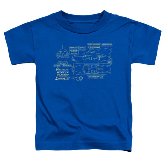 Batman - Batmobile - Short Sleeve Toddler Tee - Royal Blue T-shirt