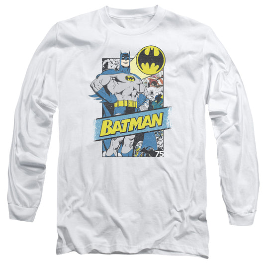 Batman - Out Of The Pages - Long Sleeve Adult 18/1 - White T-shirt