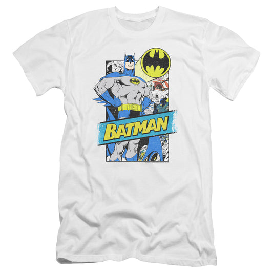 Batman - Out Of The Pages-premuim Canvas Adult Slim Fit 30/1 - White