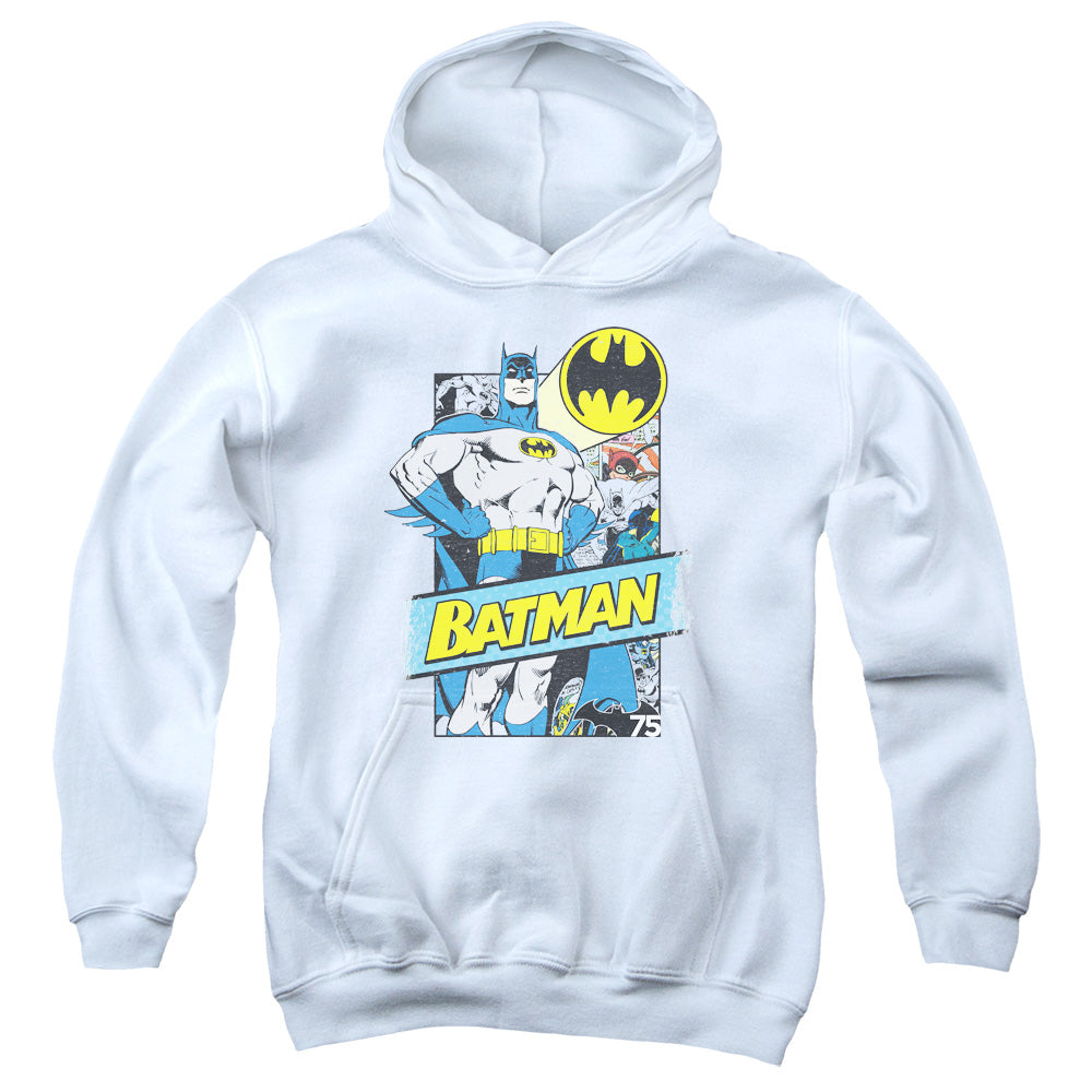 Batman - Out Of The Pages - Youth Pull-over Hoodie - White
