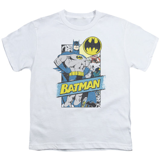 Batman - Out Of The Pages - Short Sleeve Youth 18/1 - White T-shirt