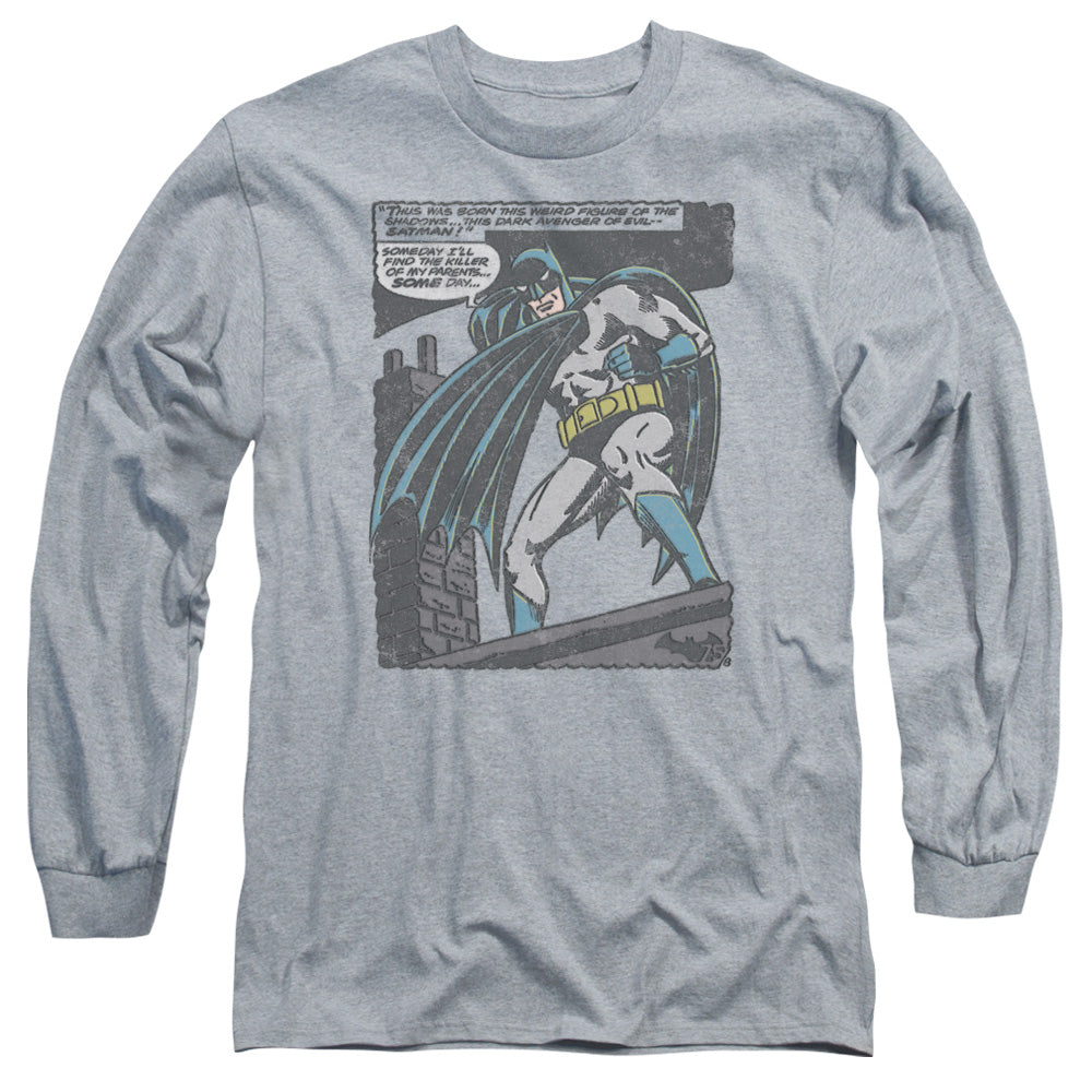 Batman - Bat Origins - Long Sleeve Adult 18/1 - Athletic Heather T-shirt
