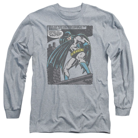 Batman - Bat Origins - Long Sleeve Adult 18/1 - Athletic Heather T-shirt