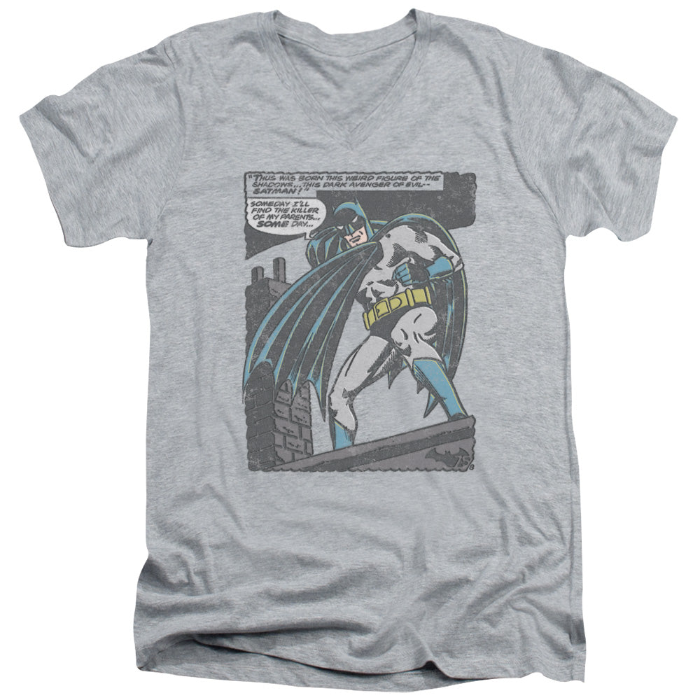 Batman - Bat Origins - Short Sleeve Adult V-neck 30/1 - Athletic Heather T-shirt