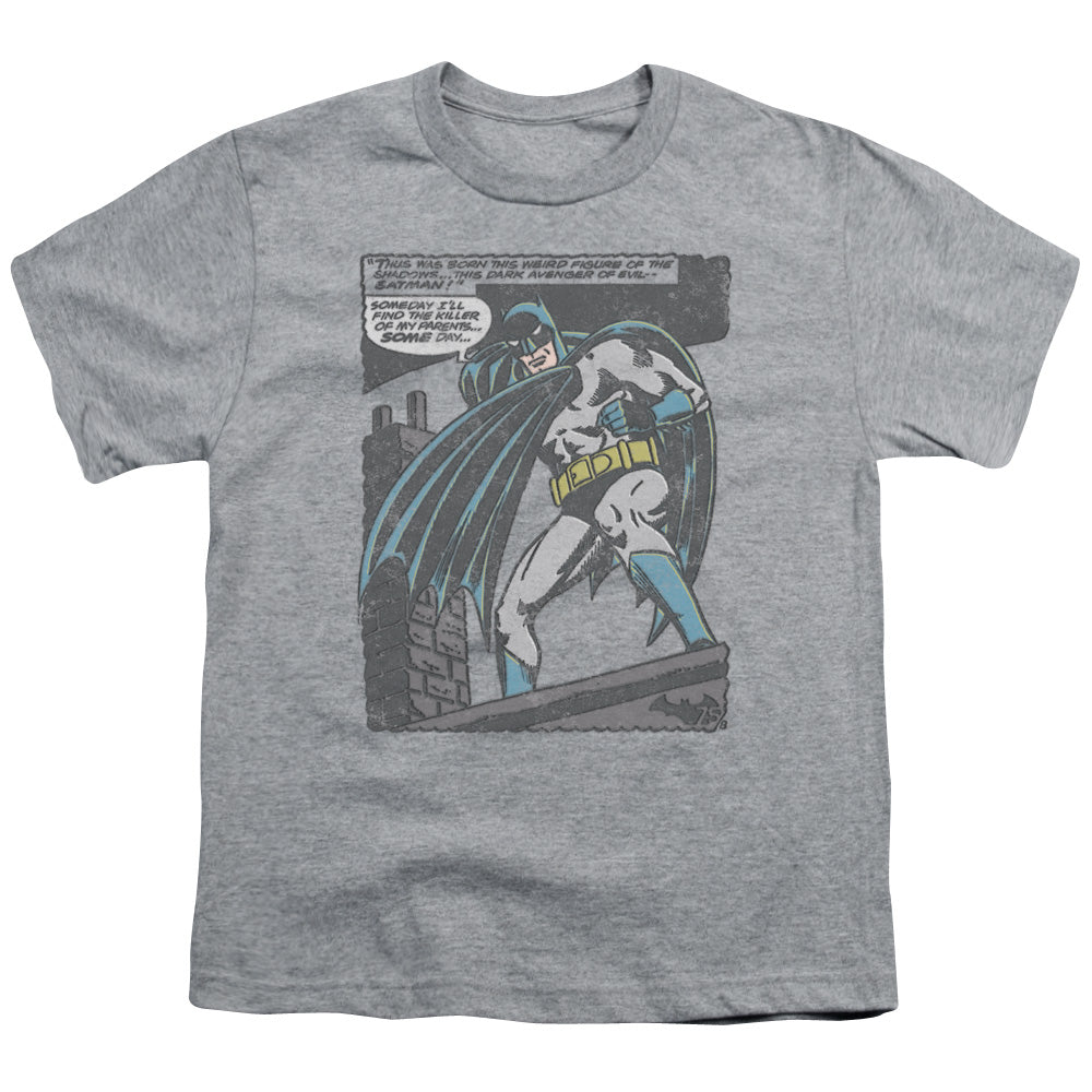 Batman - Bat Origins - Short Sleeve Youth 18/1 - Athletic Heather T-shirt