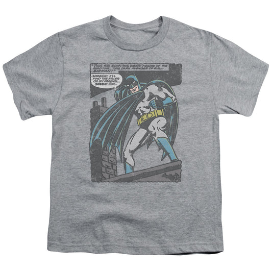 Batman - Bat Origins - Short Sleeve Youth 18/1 - Athletic Heather T-shirt