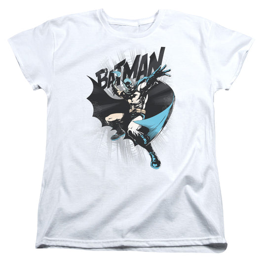 Batman - Batarang Throw - Short Sleeve Womens Tee - White T-shirt