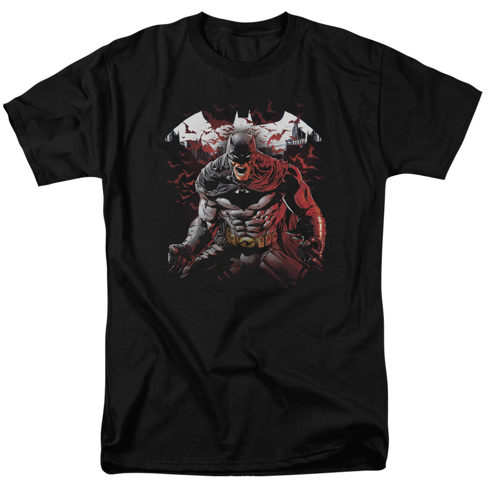 Batman - Raging Bat - Short Sleeve Adult 18/1 - Black T-shirt