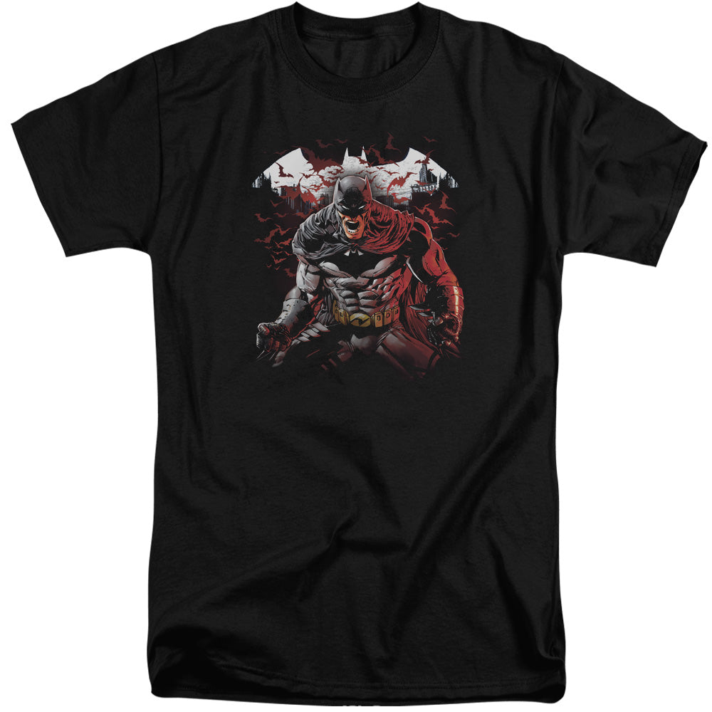 Batman - Raging Bat - Short Sleeve Adult Tall - Black T-shirt