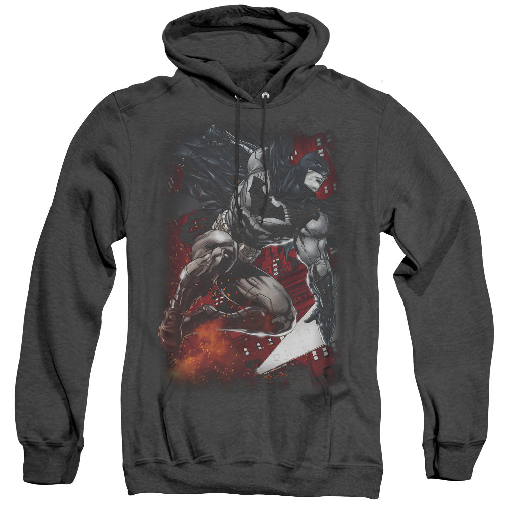 Batman - Sparks Leap - Adult Heather Hoodie - Black
