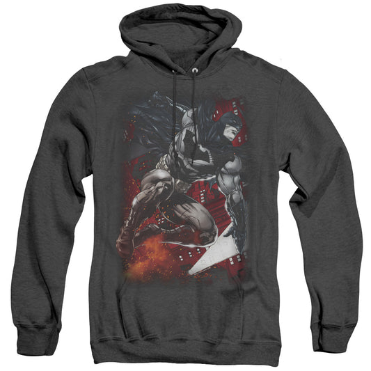 Batman - Sparks Leap - Adult Heather Hoodie - Black