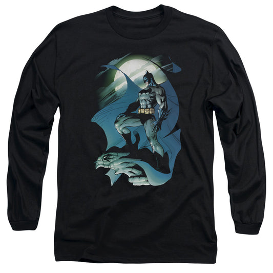 Batman - Glow Of The Moon - Long Sleeve Adult 18/1 - Black T-shirt