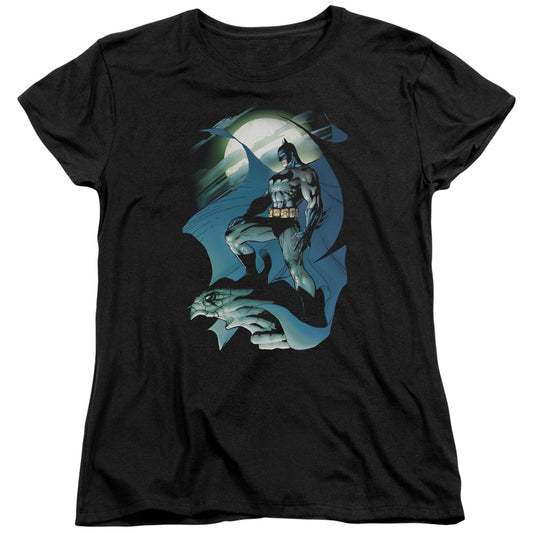 Batman - Glow Of The Moon - Short Sleeve Womens Tee - Black T-shirt
