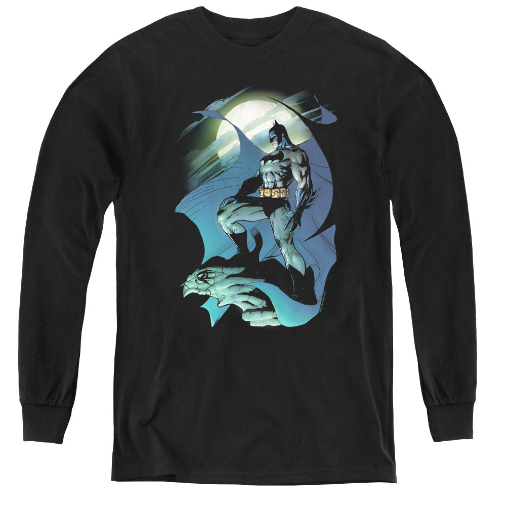 Batman - Glow Of The Moon - Youth Long Sleeve Tee - Black