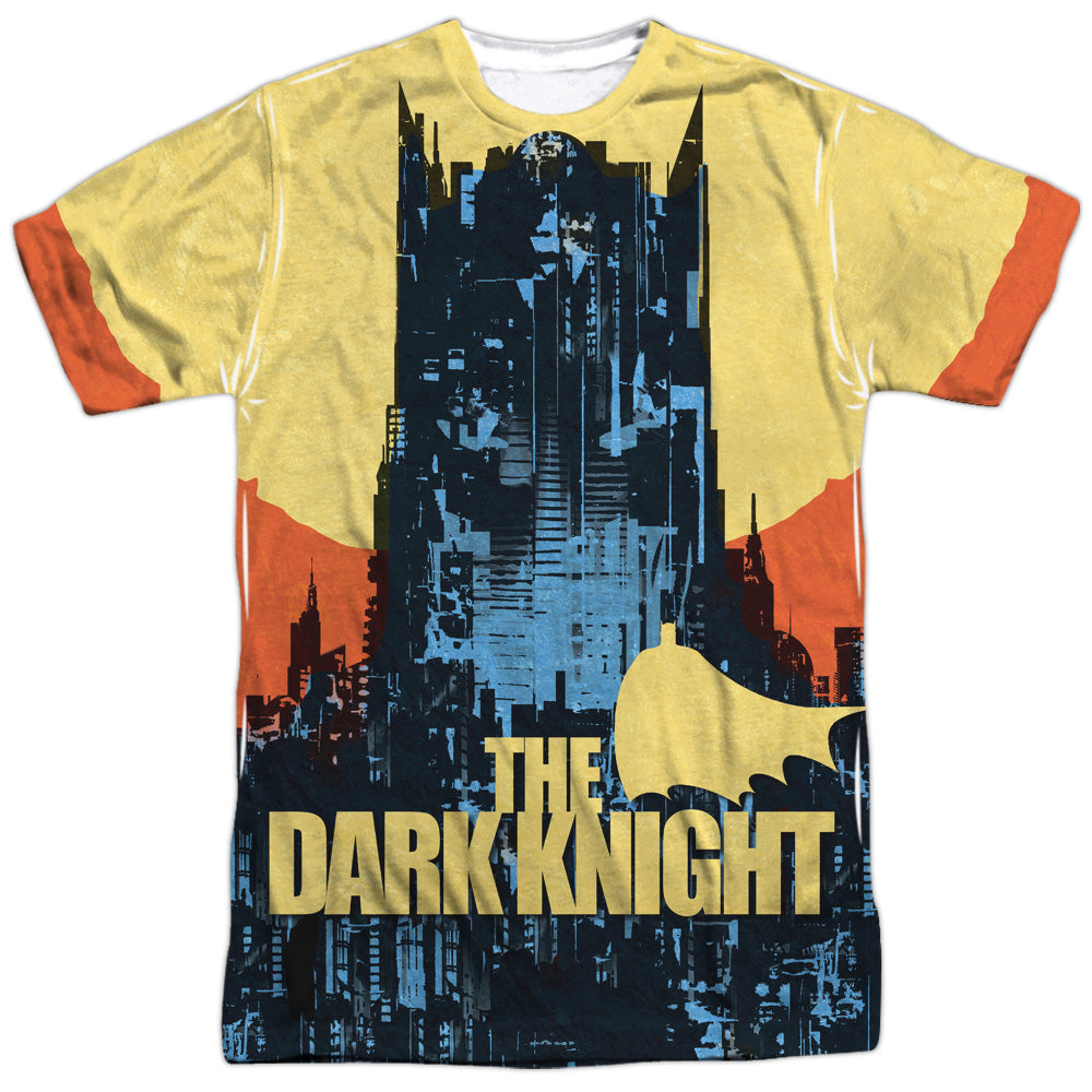 Batman - Bat Building - Short Sleeve Adult Poly Crew - White T-shirt