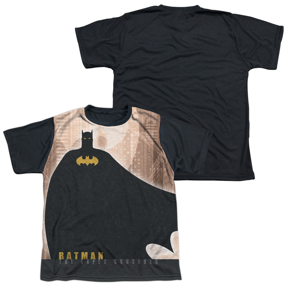 Batman - City Crusader - Short Sleeve Youth White Front Black Back   - White T-shirt