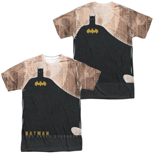 Batman - City Crusader (Front/back Print) - Short Sleeve Adult Poly Crew - White T-shirt