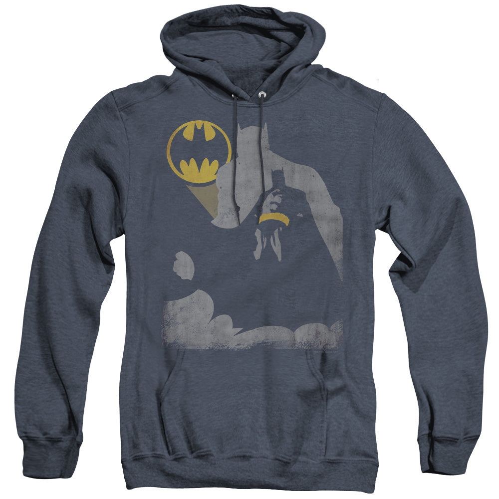 Batman - Bat Knockout - Adult Heather Hoodie - Navy