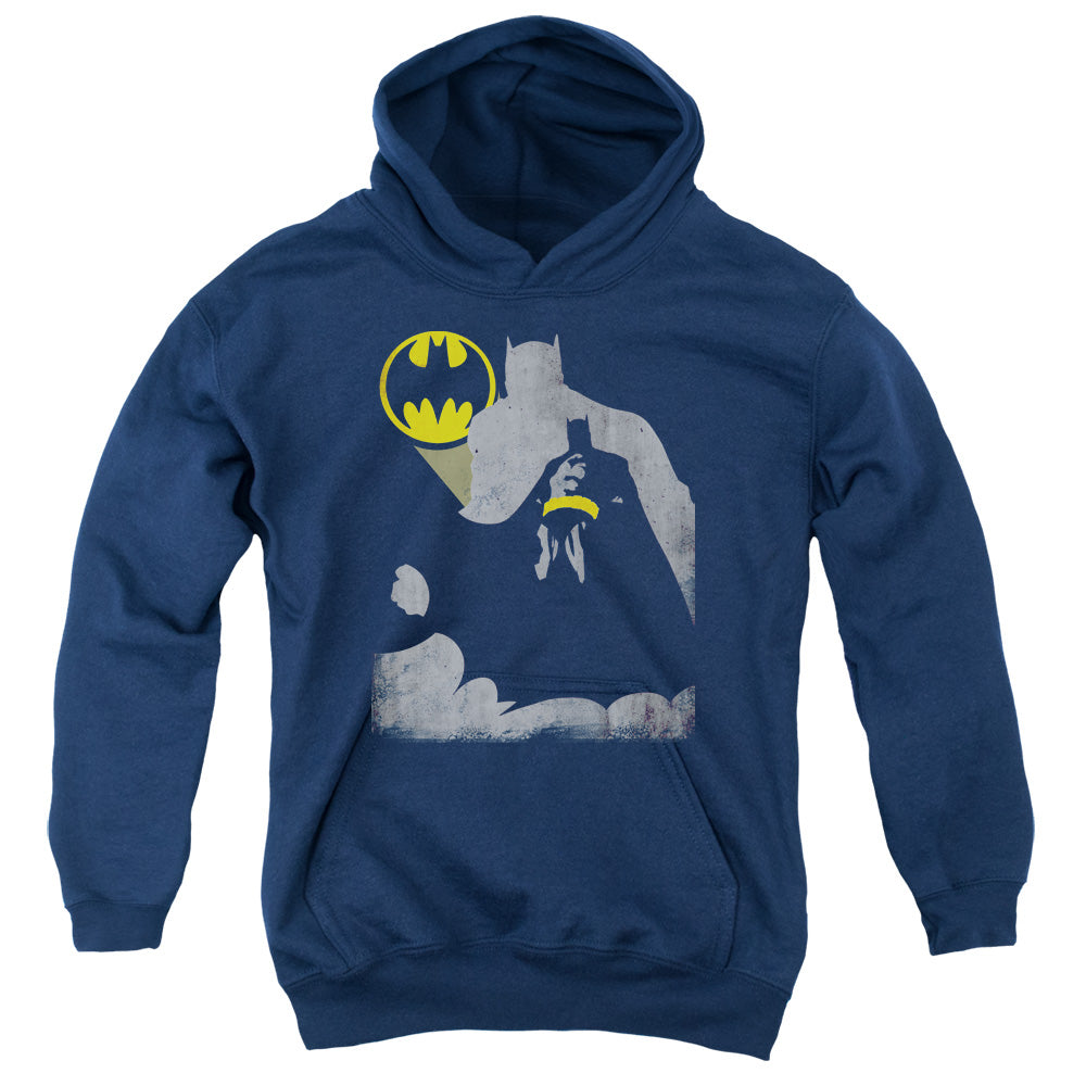 Batman - Bat Knockout - Youth Pull-over Hoodie - Navy