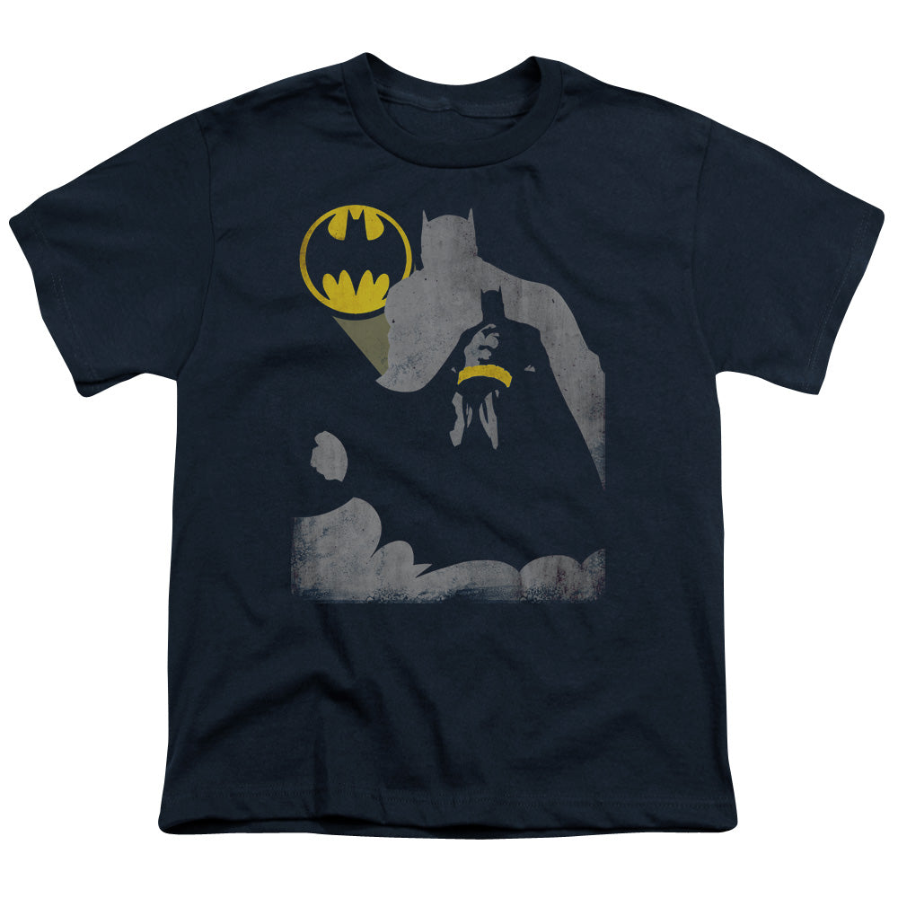 Batman - Bat Knockout - Short Sleeve Youth 18/1 - Navy T-shirt