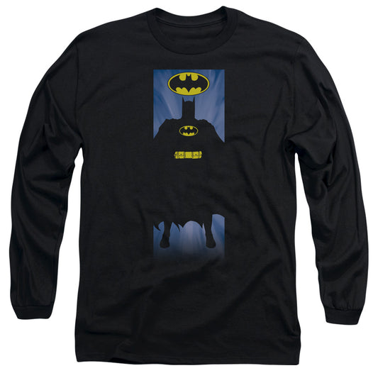 Batman - Batman Block - Long Sleeve Adult 18/1 - Black T-shirt