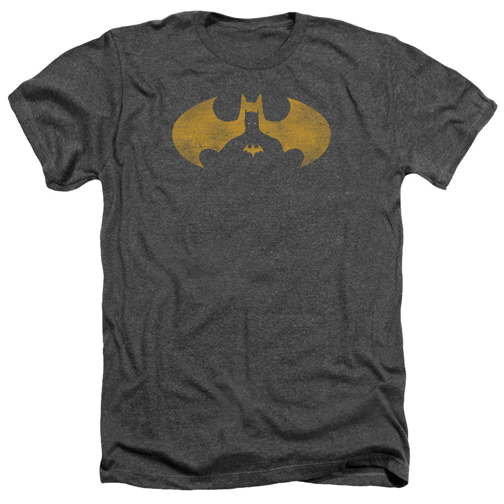 Batman - Bat Symbol Knockout - Adult Heather - Charcoal