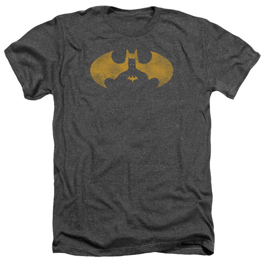 Batman - Bat Symbol Knockout - Adult Heather - Charcoal