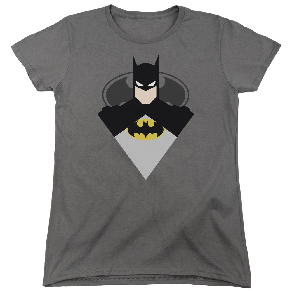 Batman - Simple Bat - Short Sleeve Womens Tee - Charcoal T-shirt