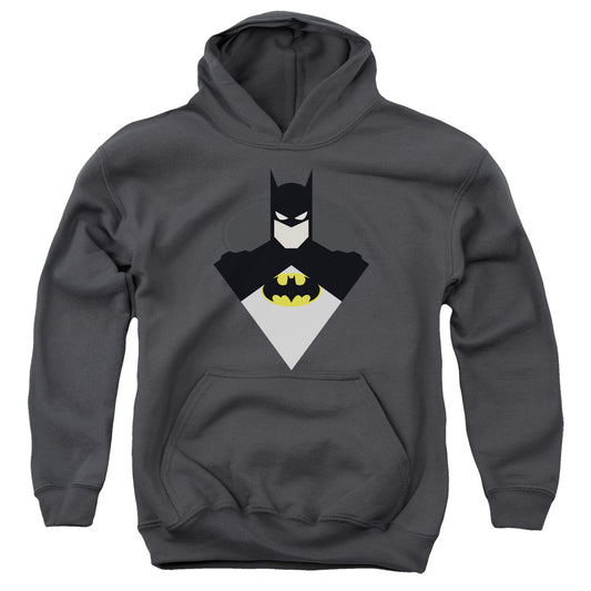 Batman - Simple Bat - Youth Pull-over Hoodie - Charcoal