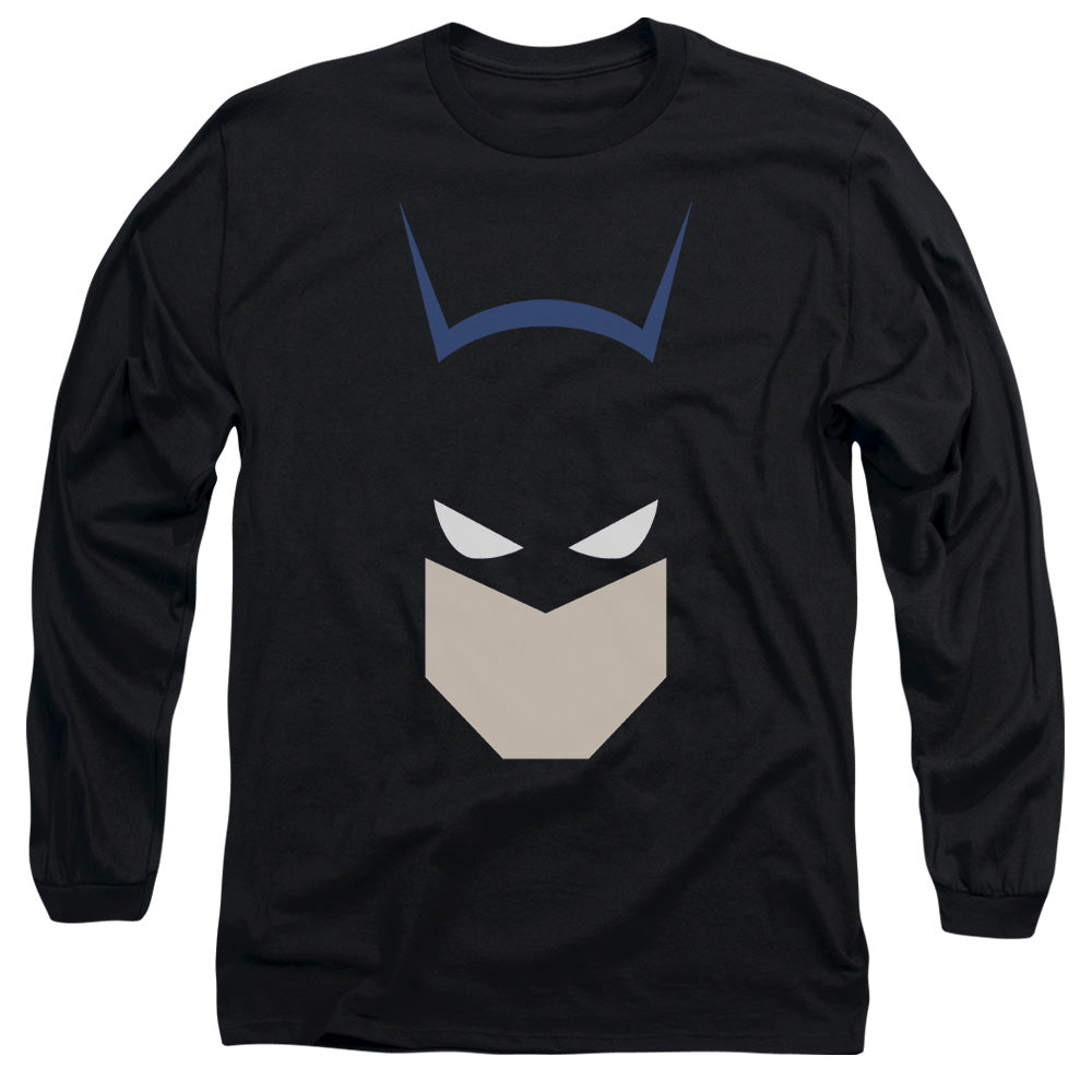Batman -  Bat Head - Long Sleeve Adult 18/1 - Black T-shirt