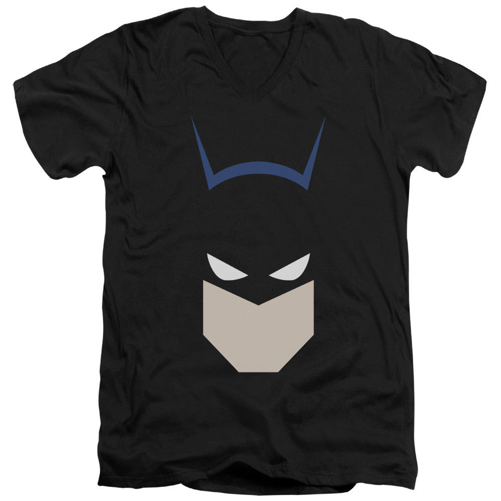 Batman -  Bat Head - Short Sleeve Adult V-neck 30/1 - Black T-shirt