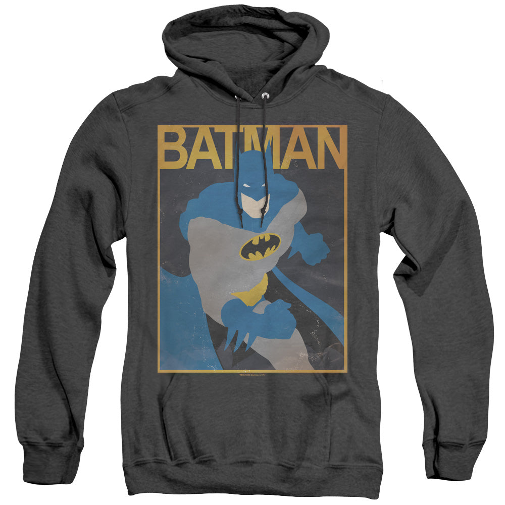 Batman - Simple Bm Poster - Adult Heather Hoodie - Black