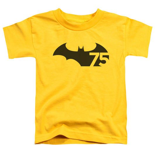 Batman - 75 Logo - Short Sleeve Toddler Tee - Yellow T-shirt