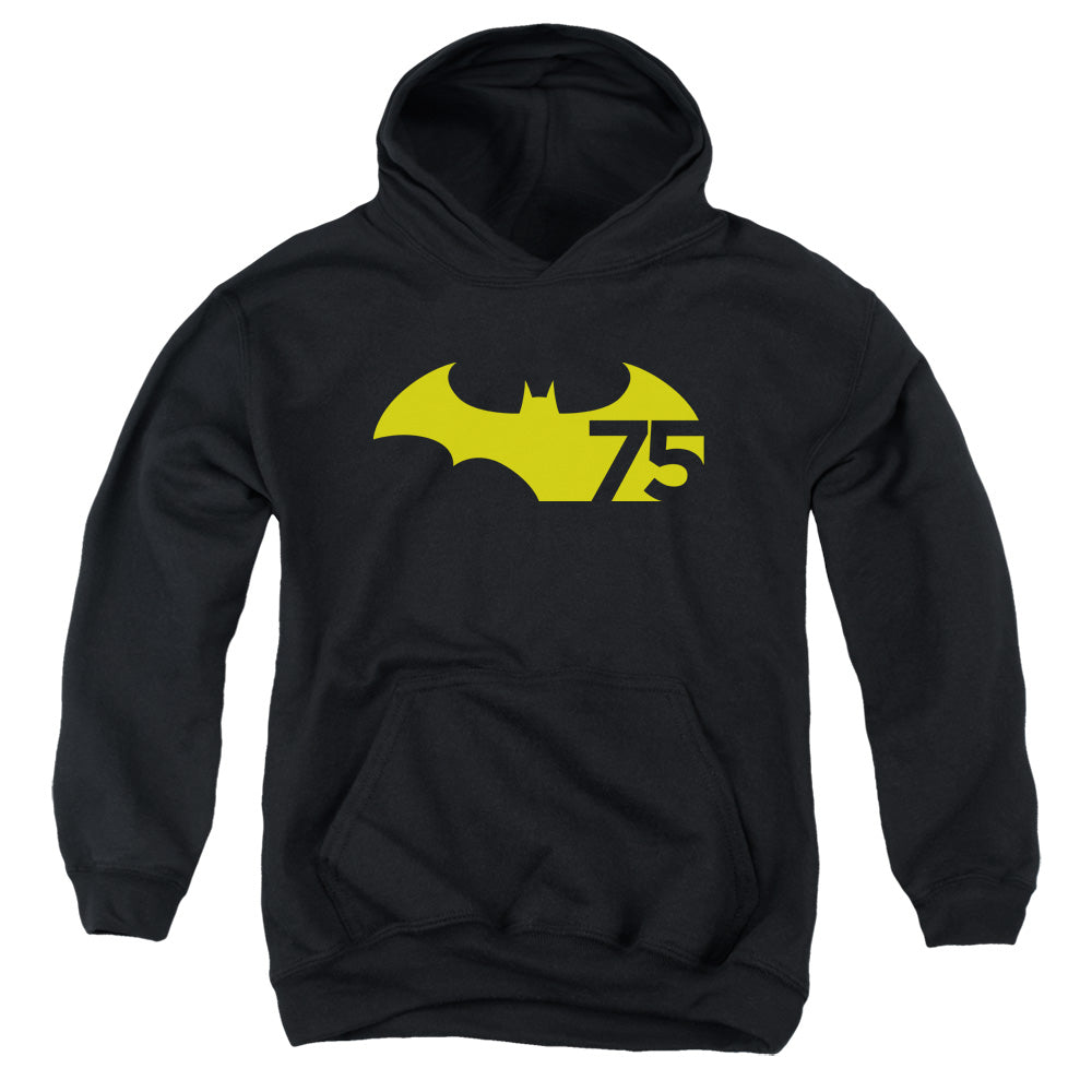 Batman - 75 Logo 2 - Youth Pull-over Hoodie - Black