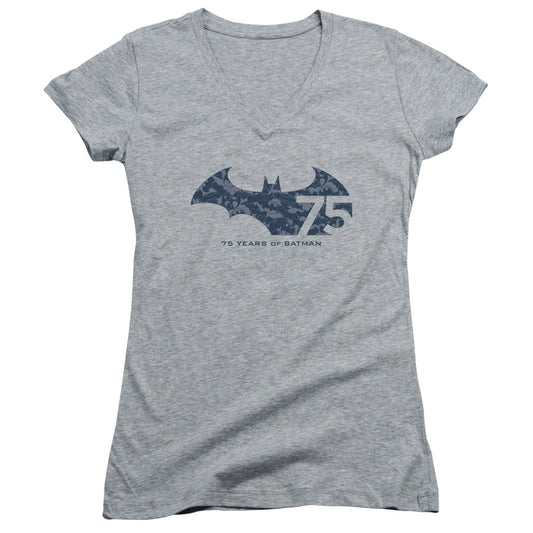 Batman - 75 Year Collage-junior V-neck - Athletic Heather